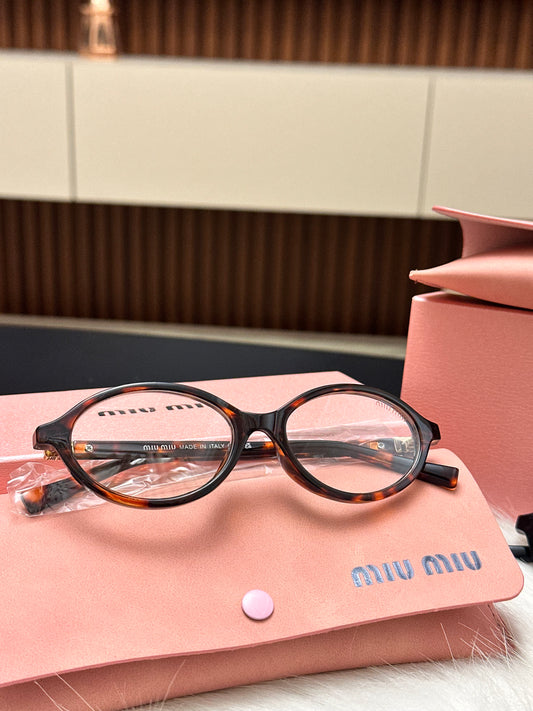 MIU MIU OVAL GLASSES ( BOX + POCHET ) 💝