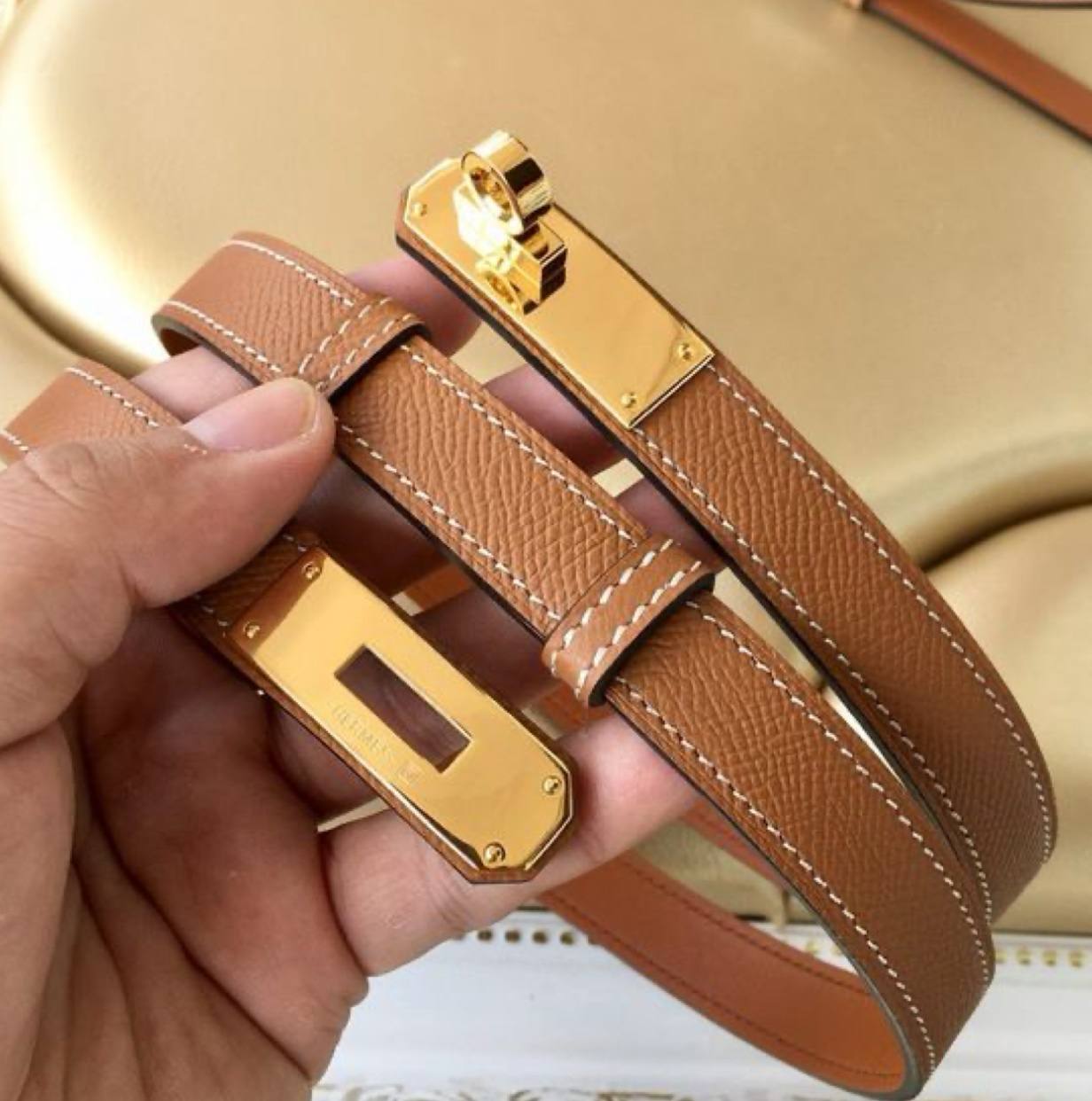 Ceinture hermes Femme en cuir premium